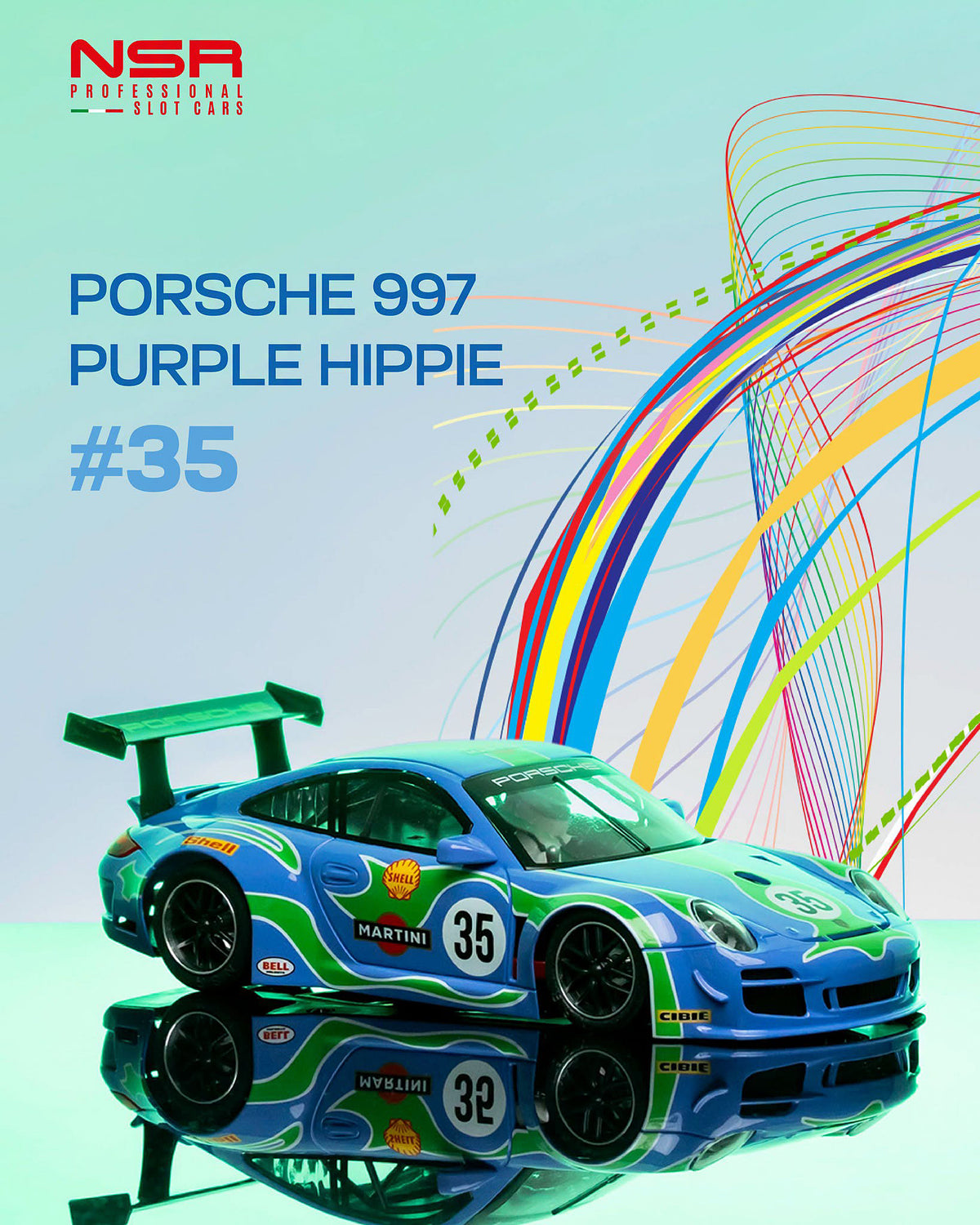 NSR 0636AW Porsche 997 Purple Hippie #35