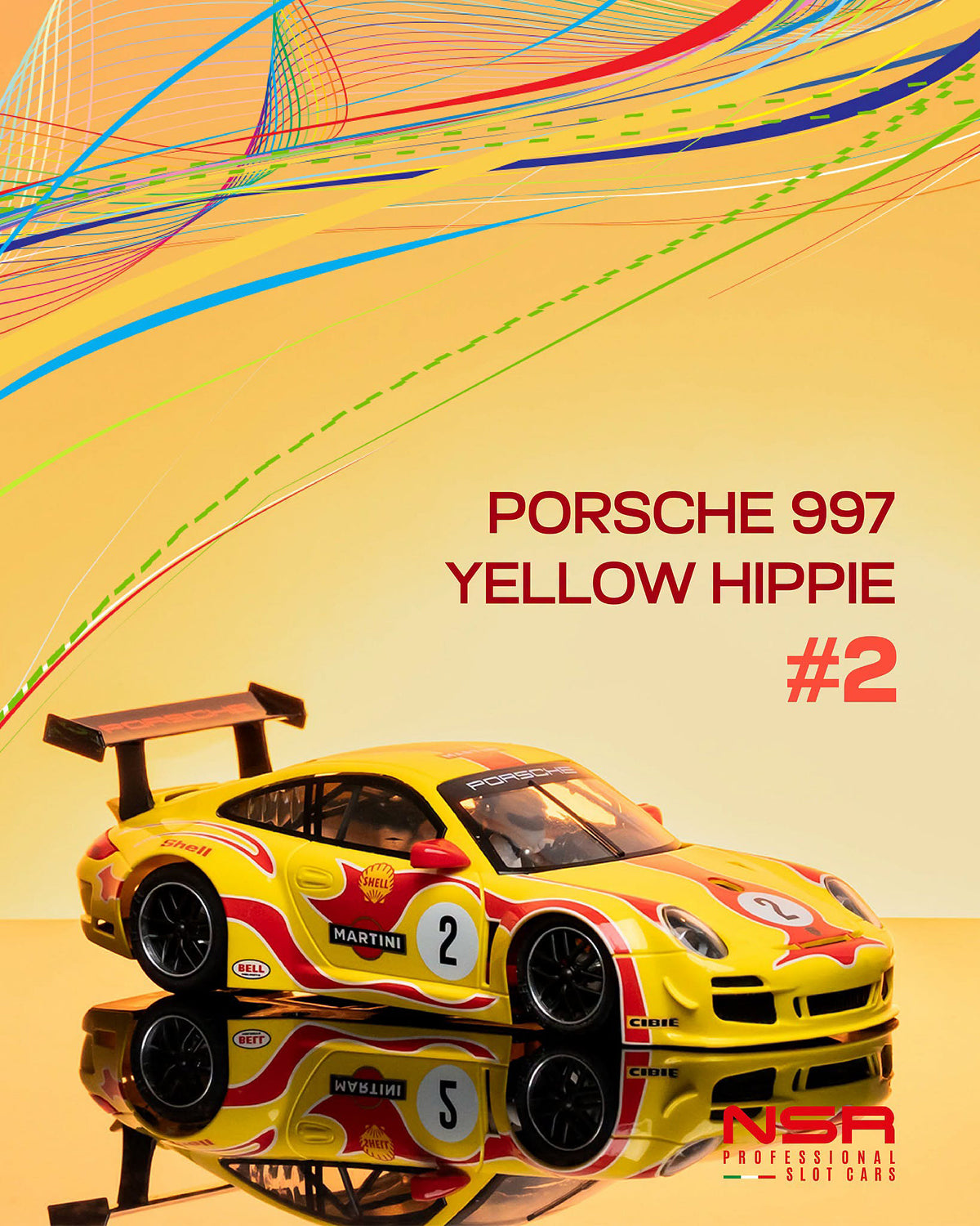 NSR 0637AW Porsche 997 Yellow Hippie #2