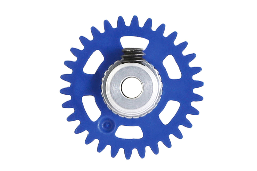 3/32 ANGLEW soft plastic Gear 30t DARK BLUE w/alu hub dia. 16mm