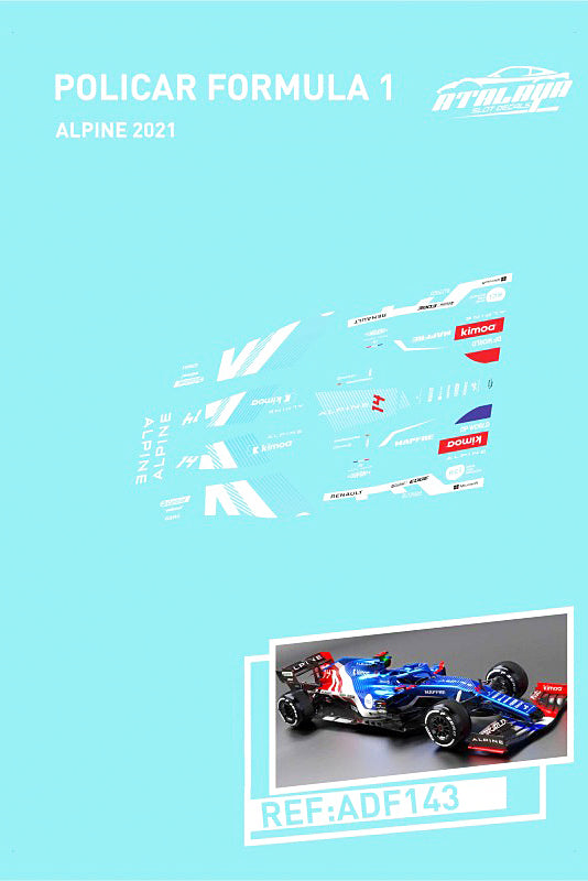 Atalaya Slot Decals POLICAR FORMULA 1 ALPINE 2021 (ADF143)