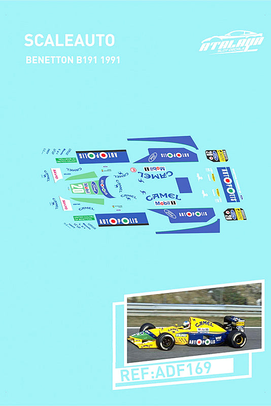 Atalaya Slot Decals ScaleAuto Benetton B191 1991(ADF169)