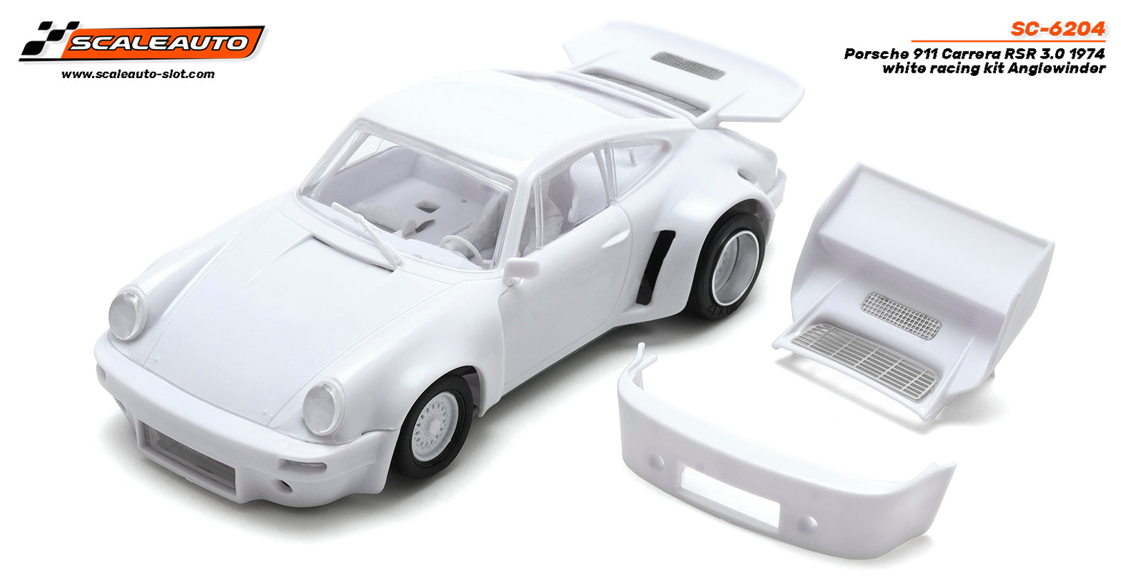 Scaleauto SC-6204 Porsche 911 Carrera RSR 3.0 1974 White Racing