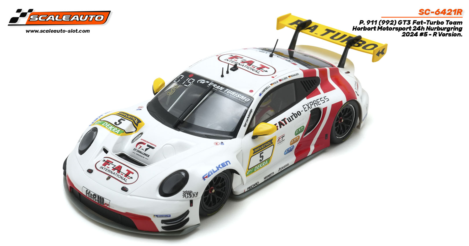 予約受付中】ScaleAuto SC-6421R Porsche 911 (992) GT3 Fat-Turbo