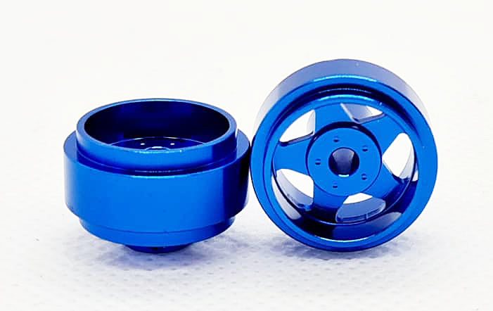 Staffs Slot 5 Spoke Blue Alloy Wheels 15.8 x 8.5mm (STAFFS15)