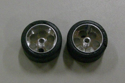 3/32 REAR RTR 19 x10mm TRUED RUBBER TIRES on 17" dia wheels (2)