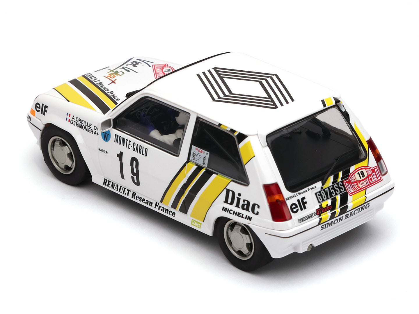 Fly A2059 Renault 5 GT Turbo No.19 Rally Monte-Carlo 1989