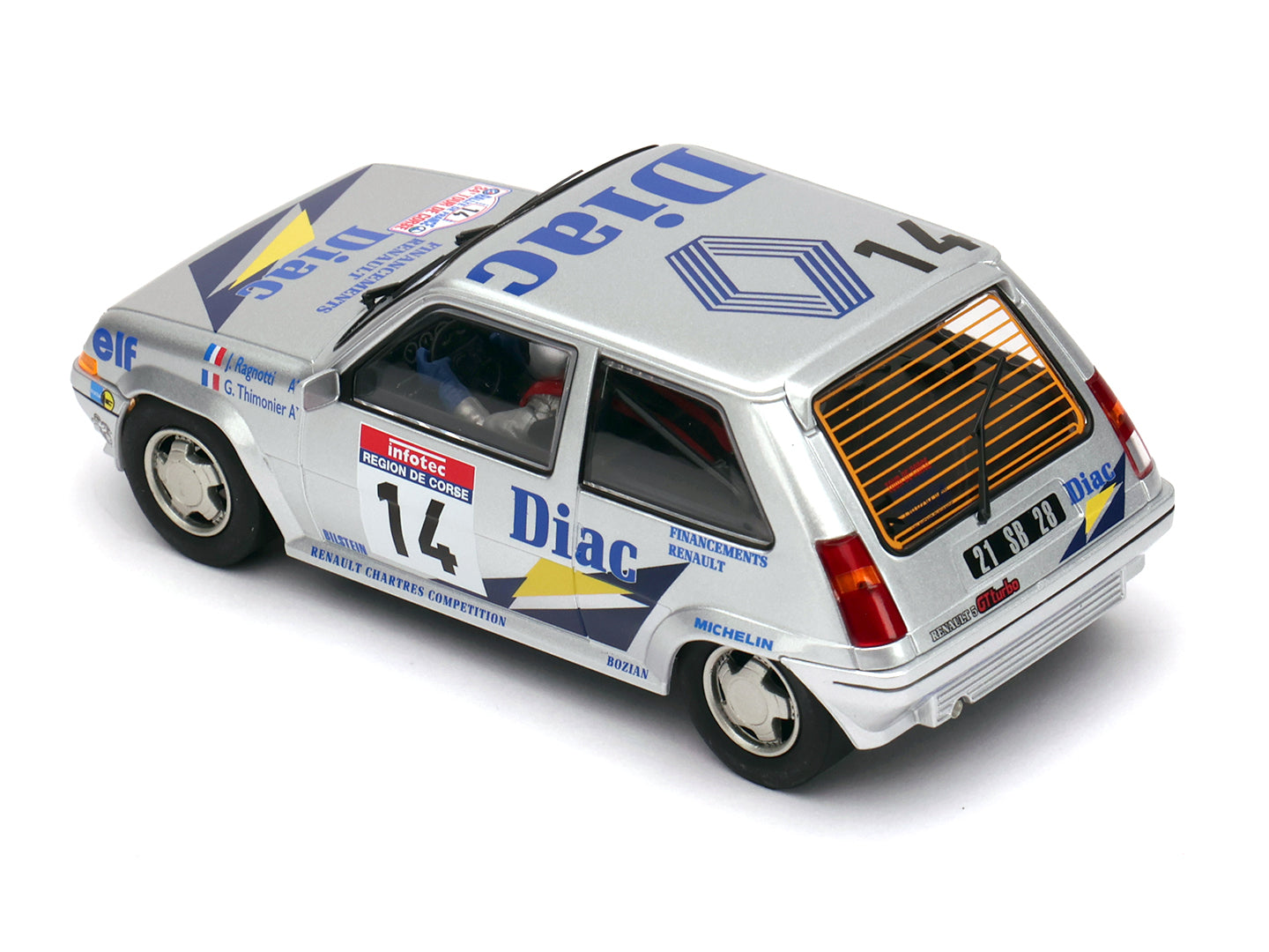 Fly A2061 Renault 5 GT Turbo No.14 Rally Tour De Corse 1990