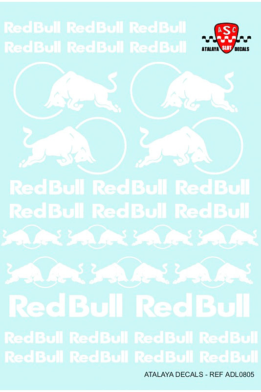 Atalaya Slot Decals Red Bull white (ADL0805)