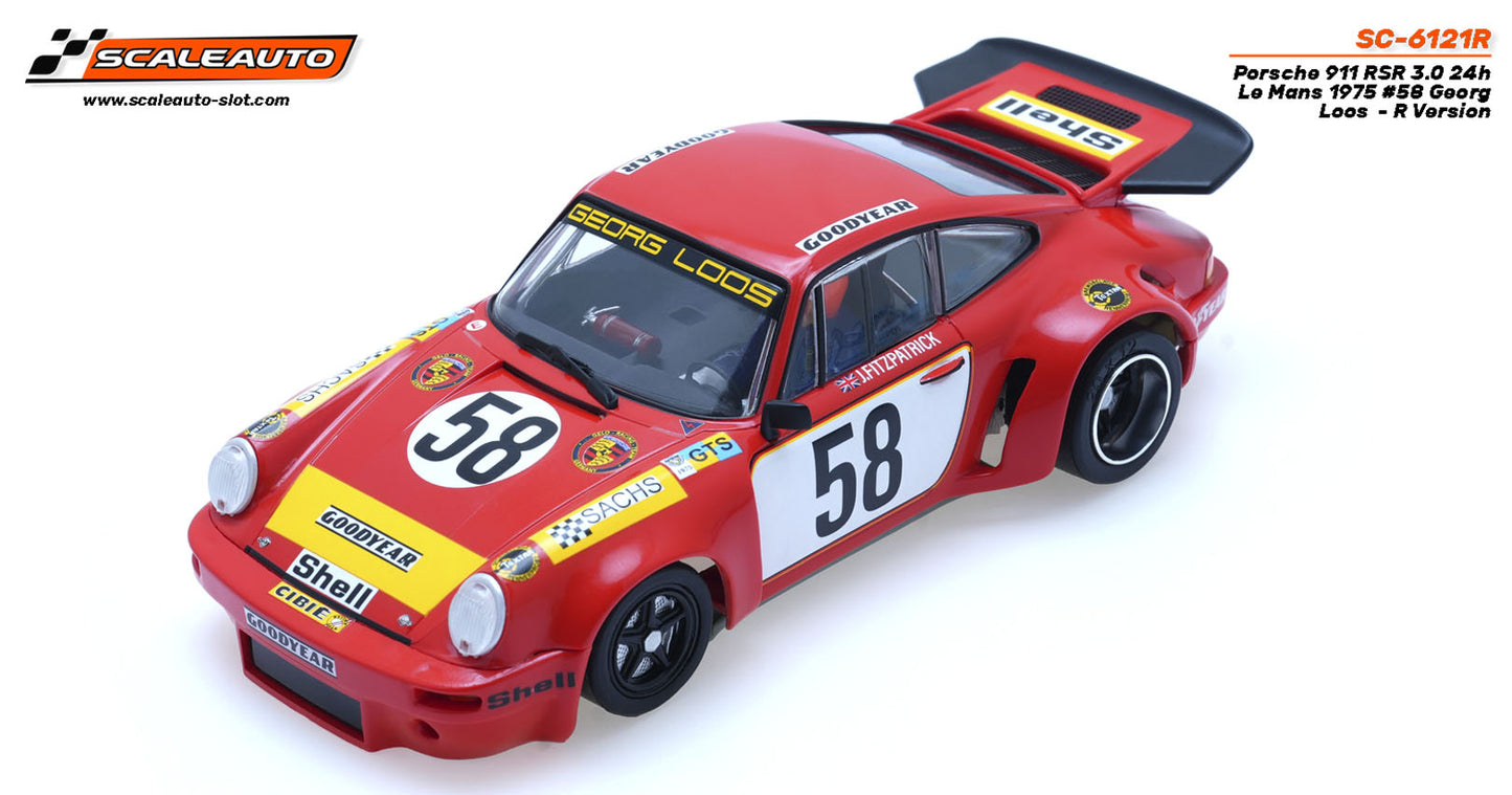 Scaleauto SC-6121R Porsche 911 RSR 3.0 24h Le Mans 1975 #58 Georg Loos