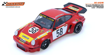 Scaleauto SC-6121R Porsche 911 RSR 3.0 24h Le Mans 1975 #58 Georg Loos