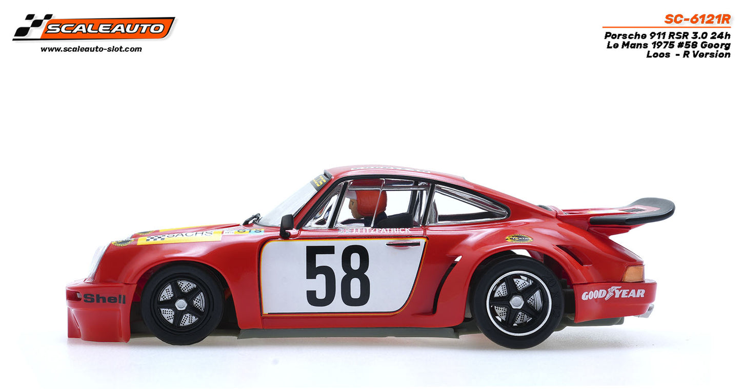 Scaleauto SC-6121R Porsche 911 RSR 3.0 24h Le Mans 1975 #58 Georg Loos