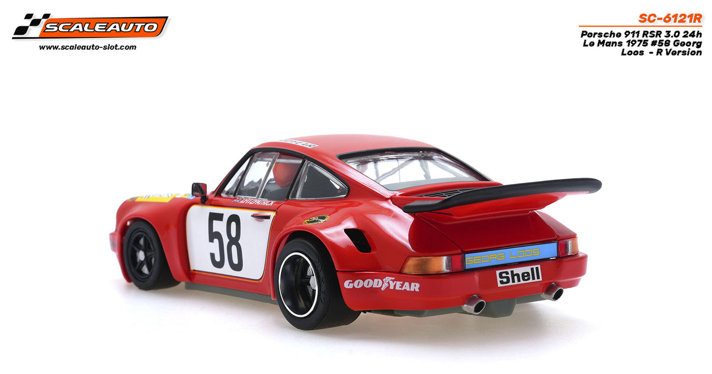 Scaleauto SC-6121R Porsche 911 RSR 3.0 24h Le Mans 1975 #58 Georg Loos