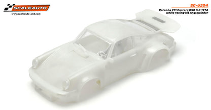 Scaleauto SC-6204 Porsche 911 Carrera RSR 3.0 1974 White Racing Kit Anglewinder