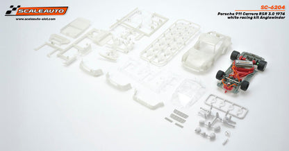 Scaleauto SC-6204 Porsche 911 Carrera RSR 3.0 1974 White Racing Kit Anglewinder