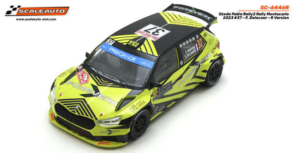 ScaleAuto SC-6446R Skoda Fabia Rally2 Rally Montecarlo 2023 #37 - F. Delecour - R Version