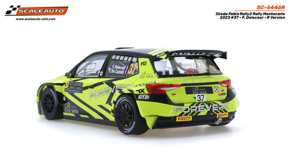 ScaleAuto SC-6446R Skoda Fabia Rally2 Rally Montecarlo 2023 #37 - F. Delecour - R Version
