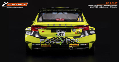 ScaleAuto SC-6446R Skoda Fabia Rally2 Rally Montecarlo 2023 #37 - F. Delecour - R Version
