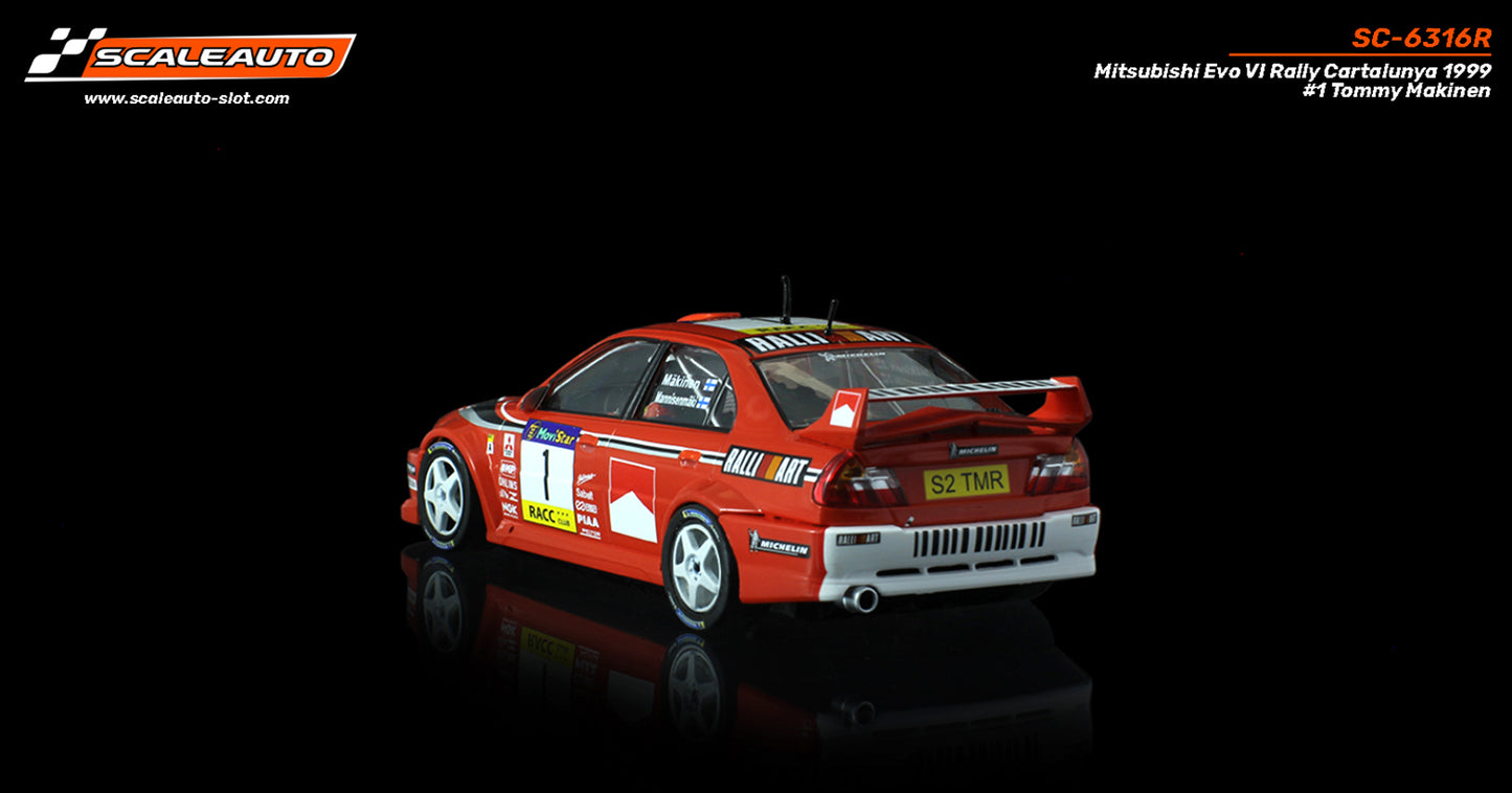 ScaleAuto Mitsubishi Lancer Evo VI Rally Cartalunya 1999 #1 Tommy Makinen (SC-6316R)