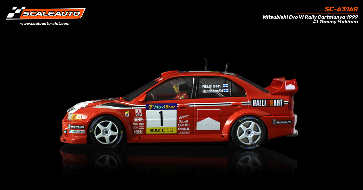 ScaleAuto Mitsubishi Lancer Evo VI Rally Cartalunya 1999 #1 Tommy Makinen (SC-6316R)