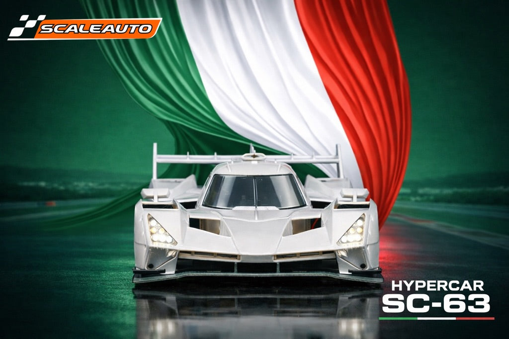 Scaleauto SC-6382R Lamborghini SC63 Hypercar White Racing Kit