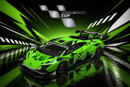 [Pre Order] ScaleAuto SC-6427a Lamborghini Huracan Supertrofeo Evo2 Cup Version Green