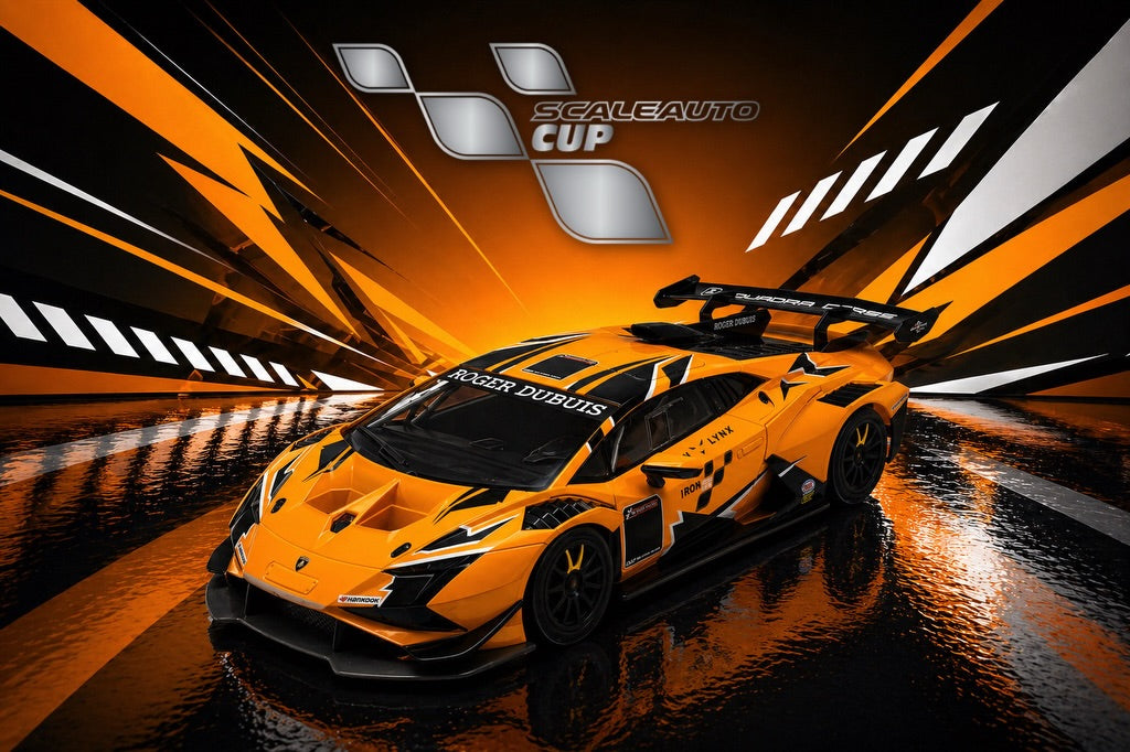 [Pre Order]  ScaleAuto SC-6427b Lamborghini Huracan Supertrofeo Evo2 Cup Version Orange