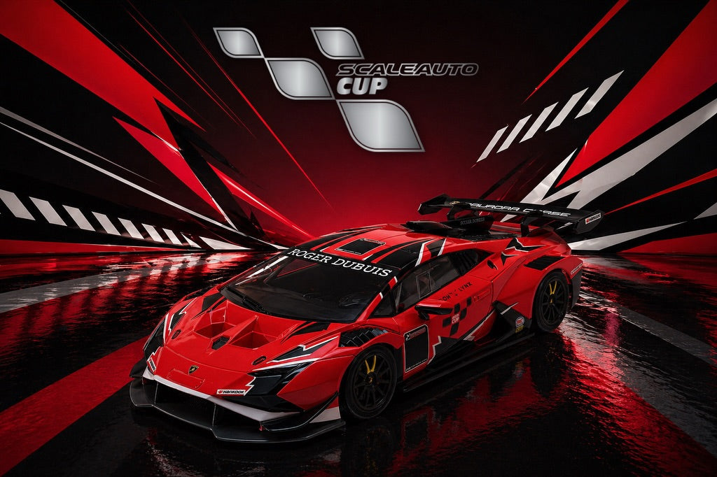 [Pre Order] ScaleAuto SC-6427e Lamborghini Huracan Supertrofeo Evo2 Cup Version Red