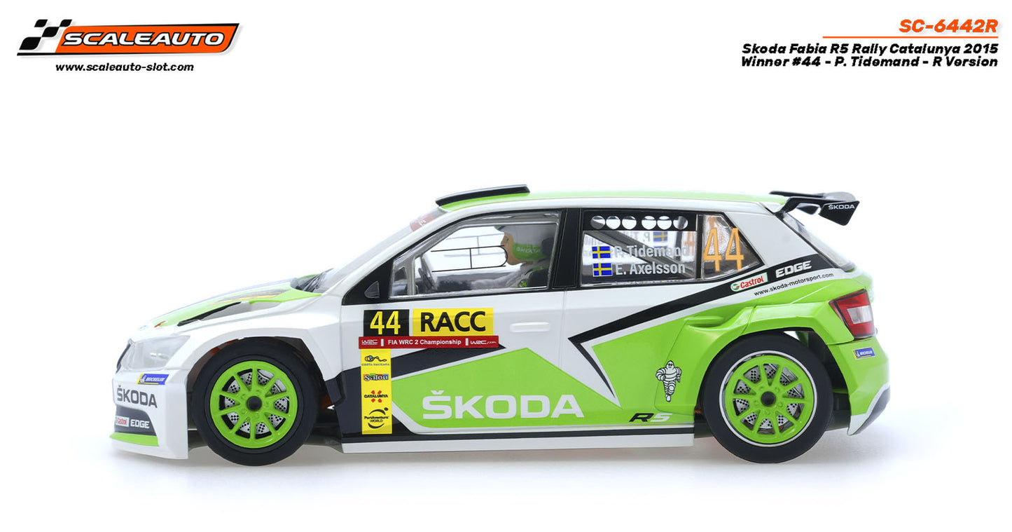 [Pre Order]  ScaleAuto SC-6442R Skoda Fabia R5 Rally Catalunya 2015 Winner #44 - P. Tidemand