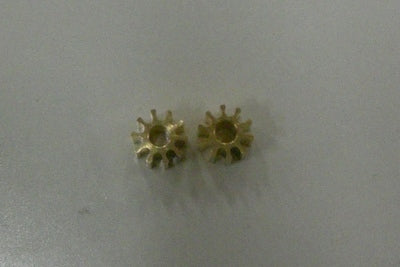 Brass pinions 10 teeth Ø5.5mm (2x) (PI10)