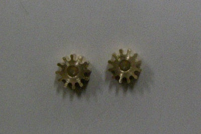 Brass pinions 12 teeth Ø6.5mm (2x) (PS12)