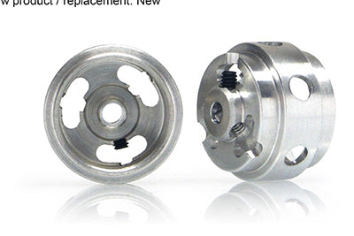 Magnesium ø15x10x1.5mm hollow wheels, M2 grub, 0.9g (2x) - ex WH1184- (W15810215M)